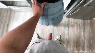 BIG ASS TEEN ALMOST CAUGHT FUCKING AT THE MALL - RISKY PUBLIC SEX