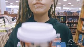 (FULL VIDEO) Dared to Fuck in Library! - very Public Sex & Blowjob