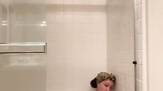 Beautiful Ebony MILF Takes a Shower