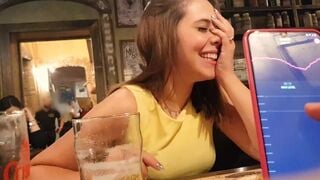 Public Orgasm with Lovense Lush inside Harry Potter's Restaurant