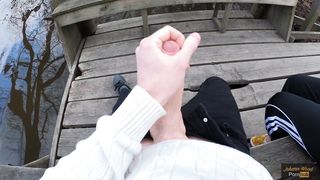 Caught while Finish me Off! Public Handjob by Cute Teen