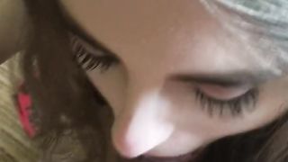 18 Year old High-School Girl Sucking my Asian Dick.