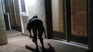 Cute Asian Teen Mistakes Neighbors House as her own after a Wild Night