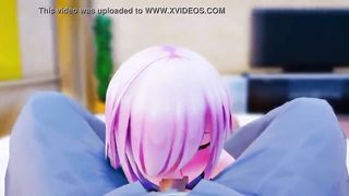 「Mashu Giving the Good Succ」by kaotaro12 [FATE MMD Hentai]