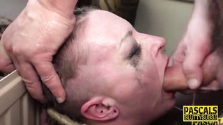 Tattooed real fetish submissive deep throats