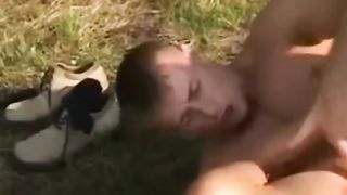 Romanian Hairy Granny with Young Guy