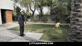 Cute little Asian Punished by her Neighbor Couple