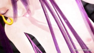 Busty 3d hentai hottie gets her wet pussy rammed until squirt