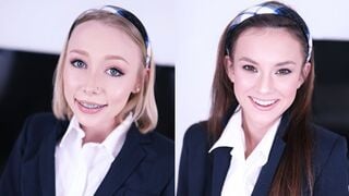 SCHOOLGIRLS ATHENA MAY & ELLIE EILISH TRAIN AT THE SWALLOW ACADEMY
