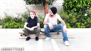 MODEL TIME Genderfluid Skater Bangs their Hot Instructor