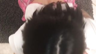 Busty Escort Dressed like Slutty Student Sucks my Dick - Roleplay