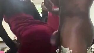 Cute Ebony at Male Stripper Hen Party