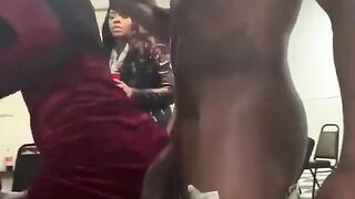 Cute Ebony at Male Stripper Hen Party