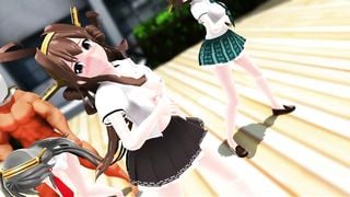 [MMD] Kongo Sister, Pink Cat [KanColle]