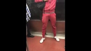 Bulge on the Metro. Hot Guy getting Hard on the Tube. Boner on the Train.