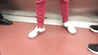 Bulge on the Metro. Hot Guy getting Hard on the Tube. Boner on the Train.