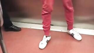 Bulge on the Metro. Hot Guy getting Hard on the Tube. Boner on the Train.
