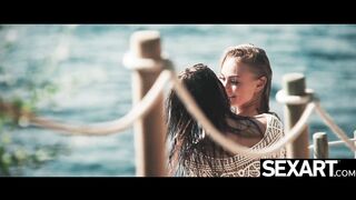 Lesbian Scissoring as two Stunning Girls Share Explosive Orgasms