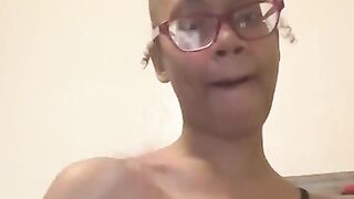 Cute Light Skin Ebony Giving JOI