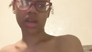 Cute Light Skin Ebony Giving JOI