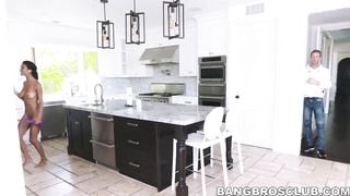 Sweet young ebony teenie gets her pussy drilled hardcore