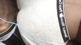 Thick Ebony Thot Gets BBC outside on Stairs