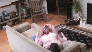 Slamming my Fuck Slut Hubbys Ass Hard Pegging him until he Cums on his Face