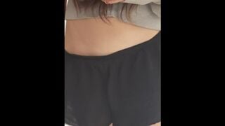 Slutty Teen doesn't know she's Exposing her Pussy Mound in Public