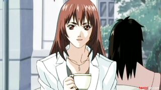 Smashing anal fuck for busty Hentai babe