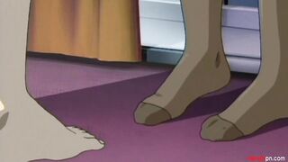 Smashing anal fuck for busty Hentai babe