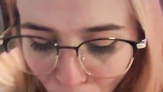 Getting my Cum Milked and Drank by my Innocent looking GF w Fat Tits