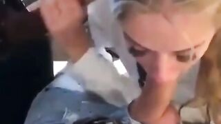 Cheating Wife Sucks Dick while She’s Home alone