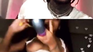 EBONY THOT MASTURBATES ON RAPPER GOLD GAD INSTAGRAM LIVE