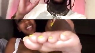 EBONY THOT MASTURBATES ON RAPPER GOLD GAD INSTAGRAM LIVE