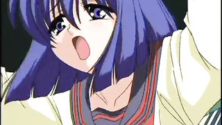 Busty hentai school girl gets a hard lesson