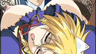 Busty hentai school girl gets a hard lesson