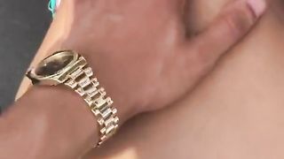 Fucking my GF on the Public Rooftop until I Cum all in her Juicy Pussy