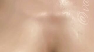 Girl with Pigtails Oil Massage and Big Dildo Booty Bounce