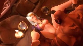 Monster grabbed the girl and have sex