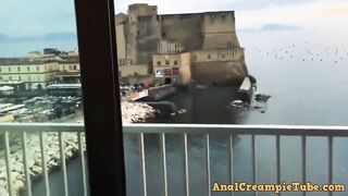 Big ass girl loves anal creampie on vacation