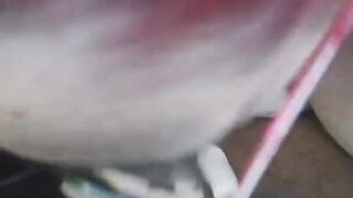 Neighbor Sucks the Cum out my BBC in the Car while her Husband inside