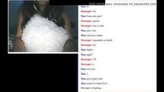 Omegle - 19yo demonstrates best knockers