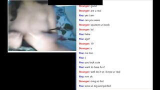Omegle - 19yo demonstrates best knockers