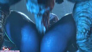 Hardcore Huge Cock Monster Fucking Sexy Anime Girl