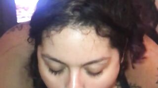 Busty Thick Latina Swallowing, Throating, Gobbling and Eating her Daddy’s Cock.