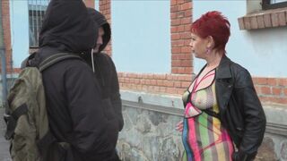 Two Young Cock for a Single Granny's Pussy