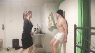 Deadly Front Push Kicks from Chinese Femdom Kongfu Mistress!