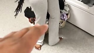 Face Fucked my Noisy Neighbors Babymom in the Laundry Room