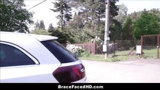 Cute Teen With Braces And A Big Juicy Ass Kizzy Sixx Fucked By Stranger After Biking Accident