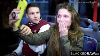 BLACKEDRAW Two Beauties Fuck Giant BBC On Bus!